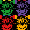 cat pop art print