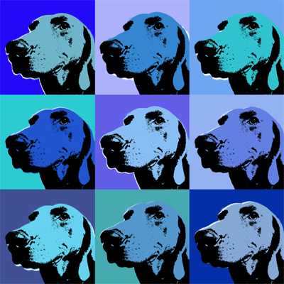 blue dog print