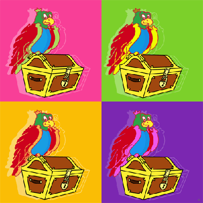 parrot pop art