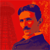 tesla pop art print
