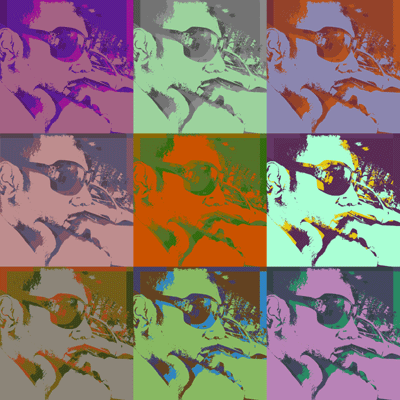 Pop art sunglass photo