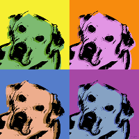 golden retriever print