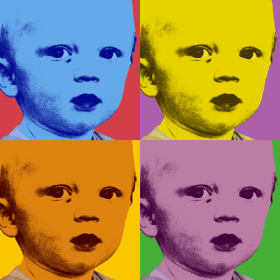 baby pop art image