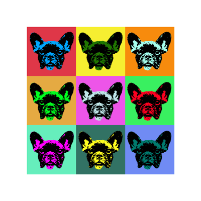 french bulldog pop art