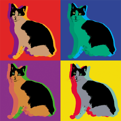 cat pop art