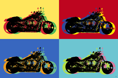 motorbike pop art print